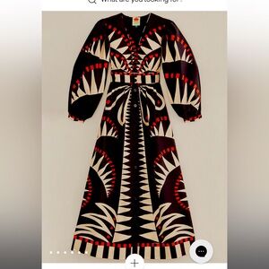 FARM Rio Black and Red Maxi Dress